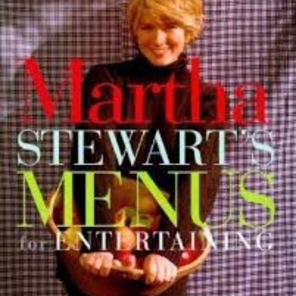 Vintage 90's Martha Stewart's Menus for Entertaining Cookbook Hardcover